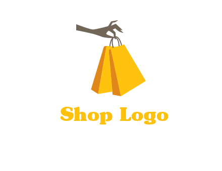 hand picking shopping bags vector