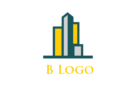 Abstract buildings icon