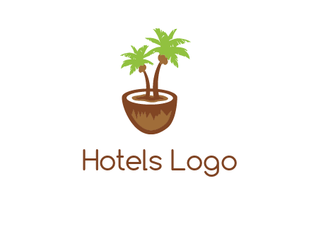 coconut tree travel icon