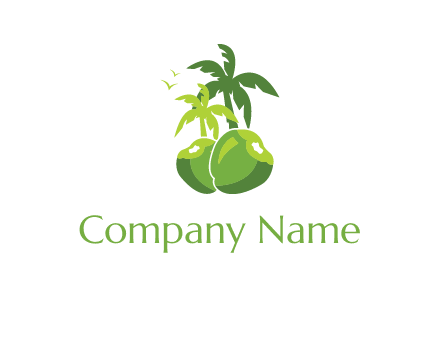 coconut tree travel logo