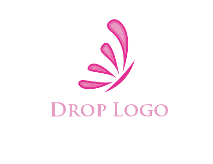 abstract butterfly swoosh garden logo