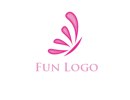 abstract butterfly swoosh garden logo