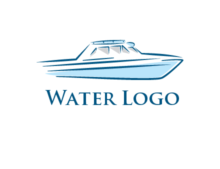 yacht icon for water sports logo