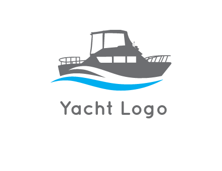 ship in sea travel logo