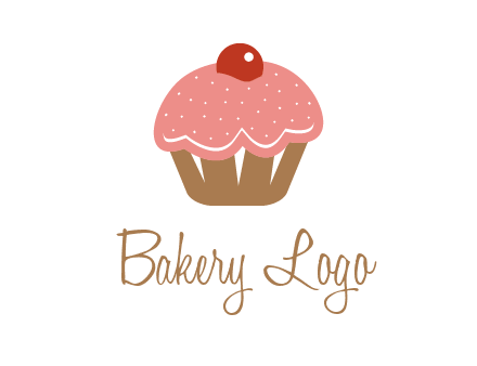 cute cupcake illustration food logo