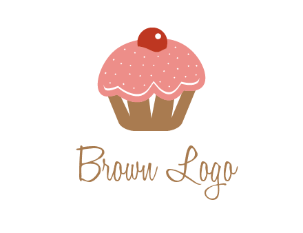 cute cupcake illustration food logo