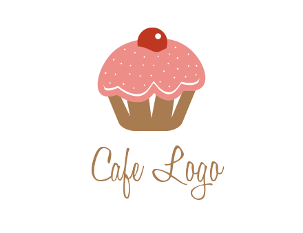 cute cupcake illustration food logo