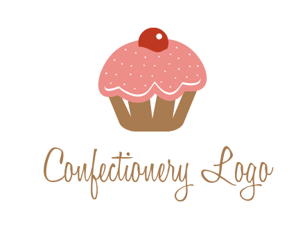 cute cupcake illustration food logo