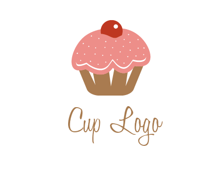 cute cupcake illustration food logo