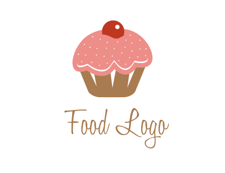 cute cupcake illustration food logo