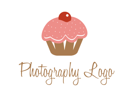 cute cupcake illustration food logo