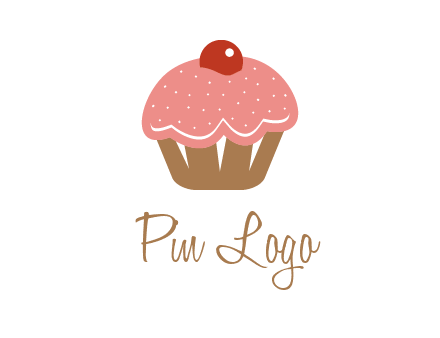 cute cupcake illustration food logo