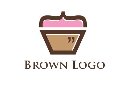 abstract cupcake food logo