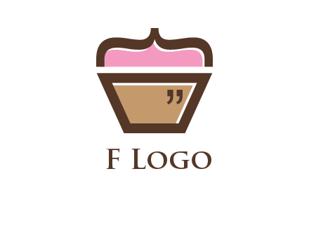 abstract cupcake food logo