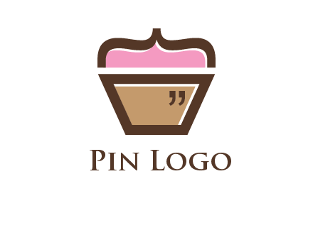 abstract cupcake food logo