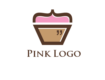 abstract cupcake food logo