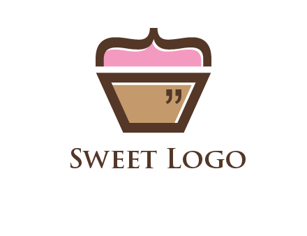 abstract cupcake food logo