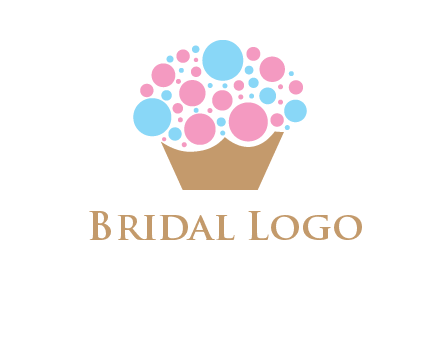 circles forming cupcake food logo