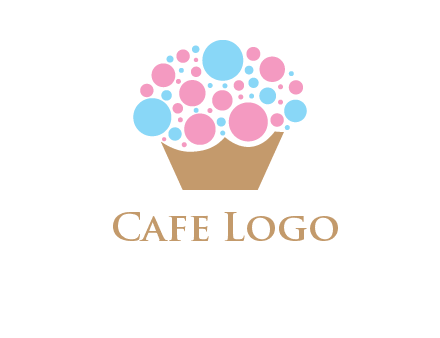 circles forming cupcake food logo