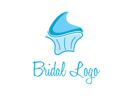 abstract curvy cupcake logo