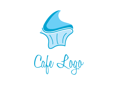 abstract curvy cupcake logo