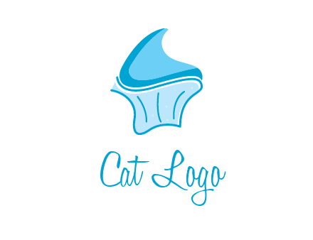 abstract curvy cupcake logo