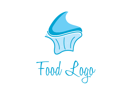 abstract curvy cupcake logo