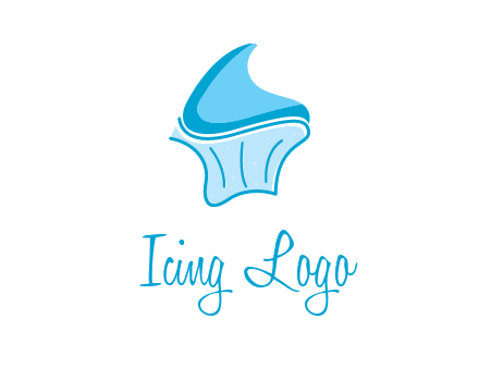abstract curvy cupcake logo