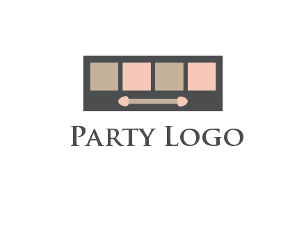 eye shadow palette beauty logo