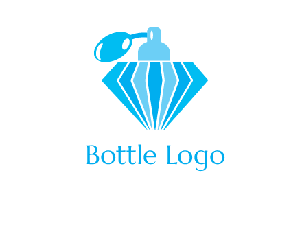 diamond shaped perfume bottle jewelry logo