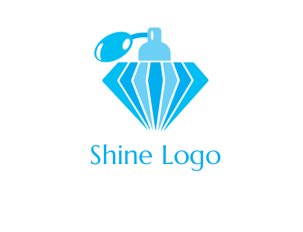 diamond shaped perfume bottle jewelry logo