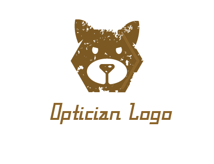 bear face grunge animal logo