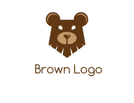 grizzly bear face animal logo