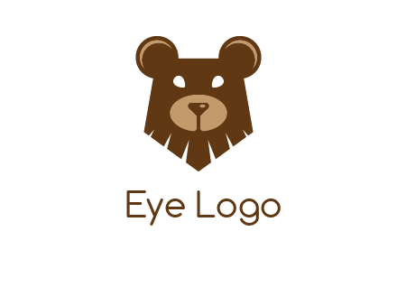 grizzly bear face animal logo