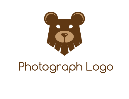 grizzly bear face animal logo