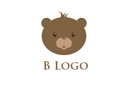 teddy bear face gift logo