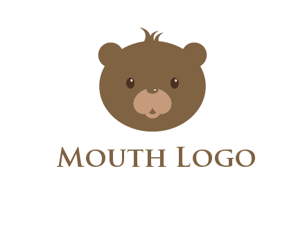 teddy bear face gift logo