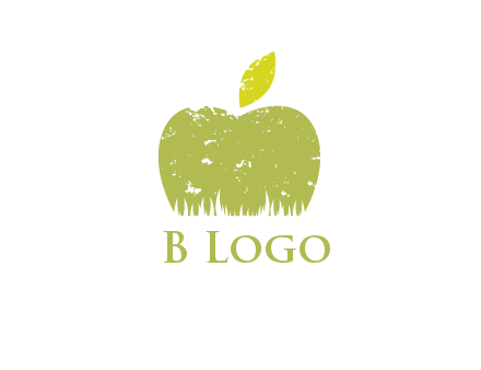 green apple grunge healthcare logo