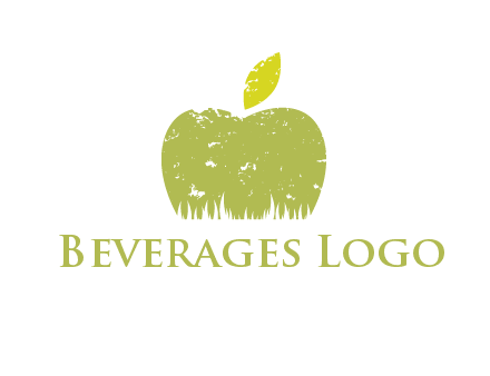 green apple grunge healthcare logo