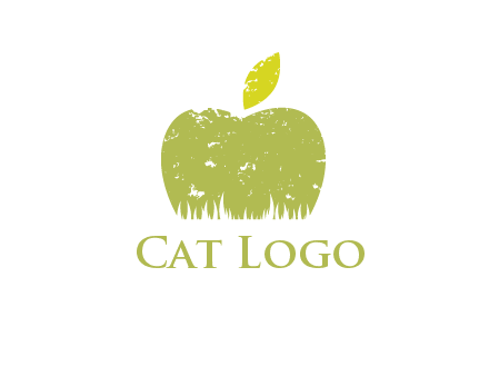 green apple grunge healthcare logo