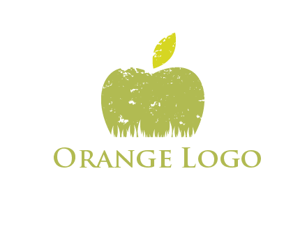 green apple grunge healthcare logo