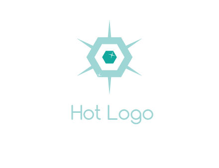 hexagon gemstones jewelry logo