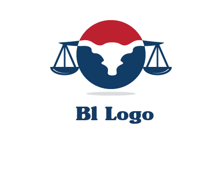 bull face scale law logo