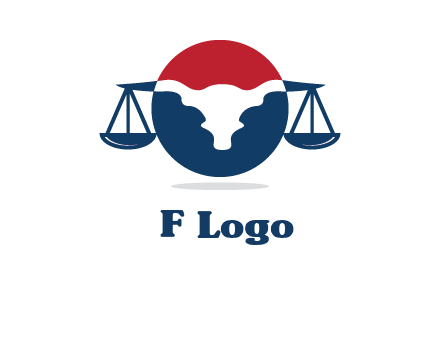 bull face scale law logo