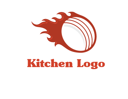 cricket ball fire sports logo