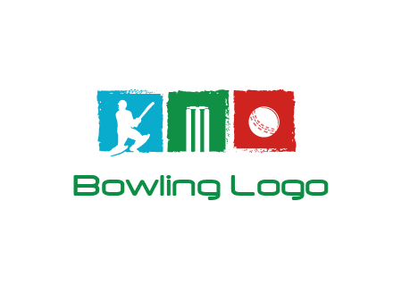 batsman wicket ball sports logo