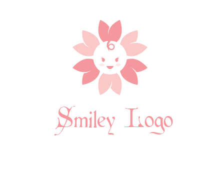 flower with a child face logo