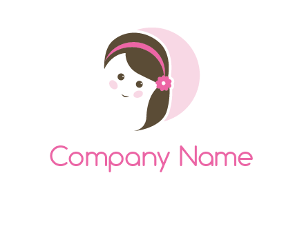 baby girl in circle logo