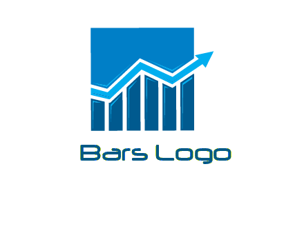 bar graph and arrow logo