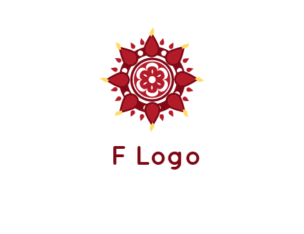 rangoli pattern in religious logo